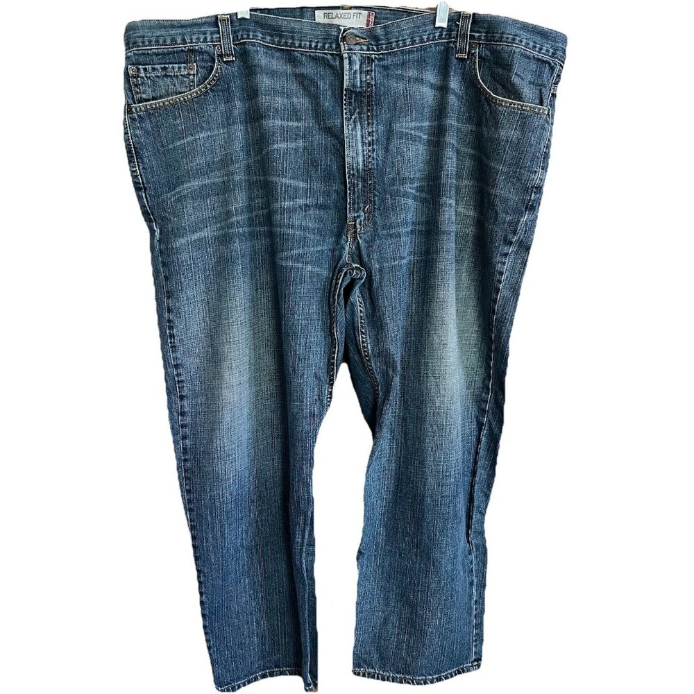 Mens Levis 550 Blue Denim Jeans Relaxed Fit 100% Cotton 52x29 Meas 52x29